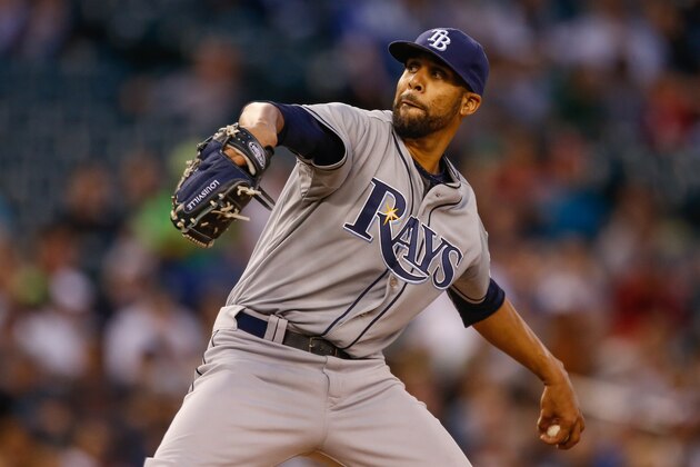 SEATTLE, WA - MAY 13:  Starting pitcher David Price #14 of the Tampa Bay Rays pitches in the fifth inning against the Seattle Mariners at Safeco Field on May 13, 2014 in Seattle, Washington.  (Photo by Otto Greule Jr/Getty Images)