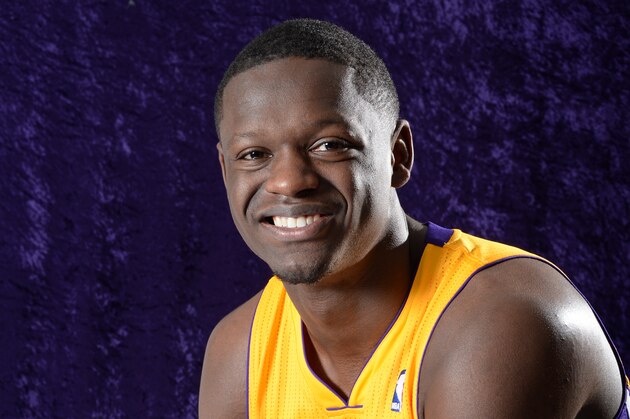 EL SEGUNDO, CA - JUNE 30:  Julius Randle #30 of the Los Angeles Lakers poses for a portrait on June 30, 2014 at the Toyota Sports Center in El Segundo, California.  NOTE TO USER: User expressly acknowledges and agrees that, by downloading and or using this photograph, User is consenting to the terms and conditions of the Getty Images License Agreement. Mandatory Copyright Notice: Copyright 2014 NBAE  (Photo by Andrew D. Bernstein/NBAE via Getty Images)