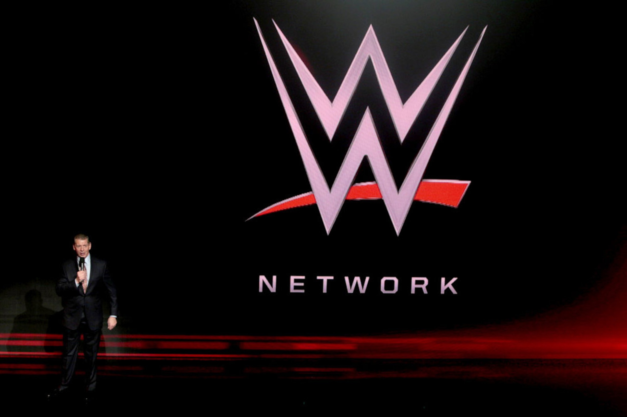 This graphic released by the WWE shows the logo for the new WWE network. The WWE Network launches Feb. 24, 2014 as a streaming service for $9.99 per month with a six-month commitment and will include all 12 pay-per-view events. (AP Photo/WWE)