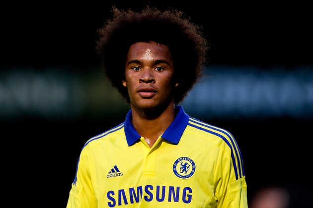 HIGH WYCOMBE, ENGLAND - JULY 16:  Izzy Brown of Chelsea in action duing the pre season friendly match between Wycombe Wanderers and Chelsea at Adams Park on July 16, 2014 in High Wycombe, England.  (Photo by Ben Hoskins/Getty Images)