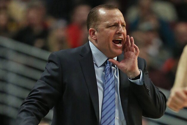 CHICAGO, IL - MARCH 24: Head coach Tom Thibodeau of the Chicago Bulls yells instructions to his team during a game against the Indiana Pacers at the United Center on March 24, 2014 in Chicago, Illinois. NOTE TO USER: User expressly acknowledges and agrees that, by downloading and or using this photograph, User is consenting to the terms and conditions of the Getty Images License Agreement. (Photo by Jonathan Daniel/Getty Images) CHICAGO, IL - MARCH 24: Head coach Tom Thibodeau of the Chicago Bulls yells instructions to his team during a game against the Indiana Pacers at the United Center on March 24, 2014 in Chicago, Illinois. NOTE TO USER: User expressly acknowledges and agrees that, by downloading and or using this photograph, User is consenting to the terms and conditions of the Getty Images License Agreement. (Photo by Jonathan Daniel/Getty Images)