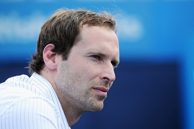 LONDON, ENGLAND - JUNE 13:  Chelsea goalkeeper Petr Cech watches the match between Radek Stepanek of the Czech Republic and Kevin Anderson of South Africa during their Men's Singles on day five of the Aegon Championships at Queens Club on June 13, 2014 in London, England.  (Photo by Jan Kruger/Getty Images)