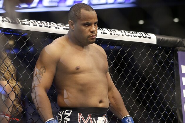 Daniel Cormier before fighting Frank Mir in a UFC heavyweight mixed martial arts fight in San Jose, Calif., Saturday, April 20, 2013. (AP Photo/Jeff Chiu)