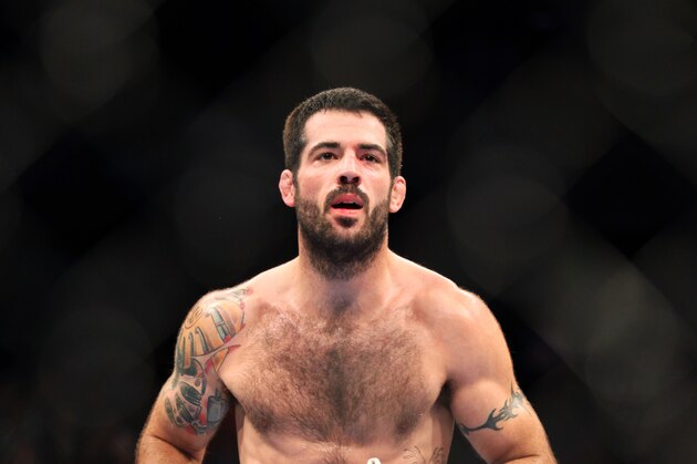Matt Brown is seen after knocking out Mike Swick during a mixed martial arts bout at a UFC on FOX event in Seattle, Saturday, Dec. 8, 2012. Brown won via 2nd round TKO. (AP Photo/Gregory Payan)