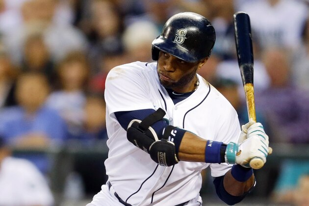 Seattle Mariners' Robinson Cano waits for a pitch during his at-bat in the sixth inning of a baseball game against the New York Mets, Tuesday, July 22, 2014 in Seattle. Cano lined out on the play. (AP Photo)