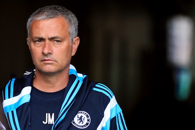 LJUBLJANA, SLOVENIA - JULY 27: Team manager of Chelsea Jose Mourinho looks on prior the Pre Season Friendly match between FC Olimpija Ljubljana and Chelsea at Stozice stadium in Ljubljana, Slovenia on Sunday, July 27, 2014. (Photo by Srdjan Stevanovic/Getty Images)