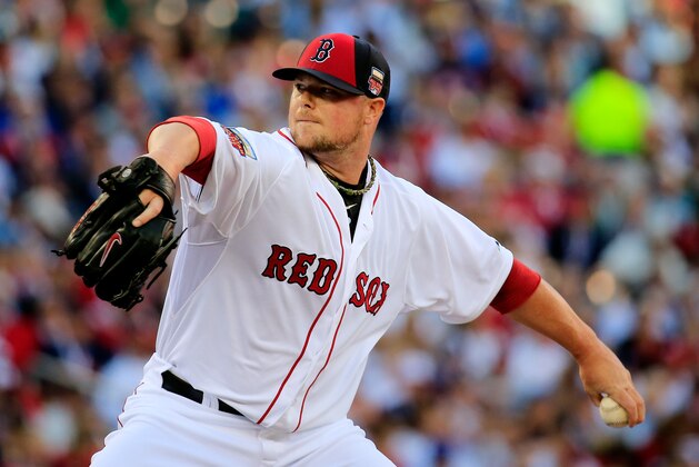 MINNEAPOLIS, MN - JULY 15:  American League All-Star Jon Lester #31 of the Boston Red Sox during the 85th MLB All-Star Game at Target Field on July 15, 2014 in Minneapolis, Minnesota.  (Photo by Rob Carr/Getty Images)