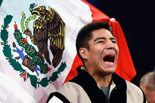 CARSON, CA - MARCH 16:  Jessie Vargas before WBC continental americas welterweight title boxing match against Wale Omotoso at The Home Depot Center on March 16, 2013 in Carson, California.  (Photo by Kevork Djansezian/Getty Images)