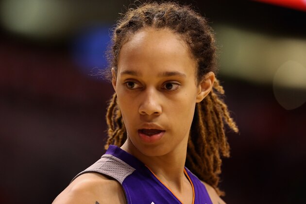 PHOENIX, AZ - JULY 19: Western Conference All-Star Brittney Griner #42 of the Phoenix Mercury during the WNBA All-Star Game at US Airways Center on July 19, 2014 in Phoenix, Arizona. The East defeated the West 125-124 in overtime. (Photo by Christian Petersen/Getty Images) PHOENIX, AZ - JULY 19: Western Conference All-Star Brittney Griner #42 of the Phoenix Mercury during the WNBA All-Star Game at US Airways Center on July 19, 2014 in Phoenix, Arizona. The East defeated the West 125-124 in overtime. (Photo by Christian Petersen/Getty Images)