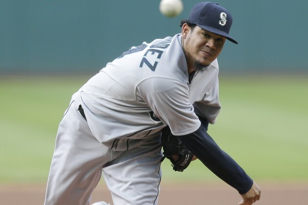 Seattle Mariners starting pitcher Felix Hernandez delivers in the first inning of a baseball game against the Cleveland Indians Wednesday, July 30, 2014, in Cleveland. (AP Photo/Tony Dejak) Seattle Mariners starting pitcher Felix Hernandez delivers in the first inning of a baseball game against the Cleveland Indians Wednesday, July 30, 2014, in Cleveland. (AP Photo/Tony Dejak)