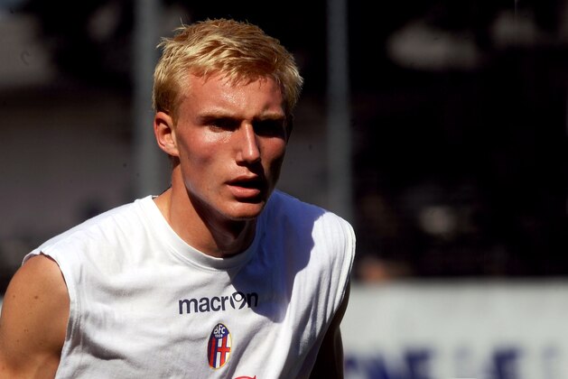 MODENA, ITALY - AUGUST 04:  Frederik Sorensen of Bologna FC during the pre-season friendly match between Bologna FC and Mezzolara on August 4, 2012 in Sestola near Modena, Italy.  (Photo by Roberto Serra/Iguana Press/Getty Images)