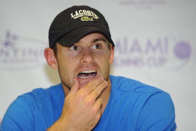 KEY BISCAYNE, FL - DECEMBER 02: Andy Roddick participates in the inaugural Miami Tennis Cup at Crandon Park Tennis Center on December 2, 2012 in Key Biscayne, Florida. (Photo by Larry Marano/Getty Images for the Miami Tennis Cup)