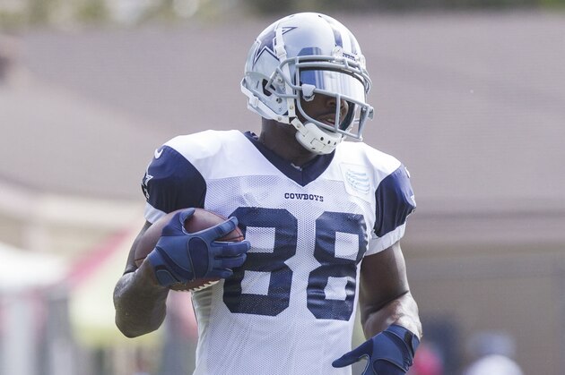 Dallas Cowboys wide receiver Dez Bryant (88) at NFL football training camp, Wednesday, July 30, 2014, in Oxnard, Calif. (AP Photo/Ringo H.W. Chiu)