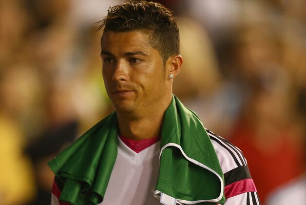 DALLAS, TX - JULY 29: Cristiano Ronaldo of Real Madrid during a Guinness International Champions Cup 2014 game at Cotton Bowl on July 29, 2014 in Dallas, Texas. (Photo by Ronald Martinez/Getty Images) DALLAS, TX - JULY 29: Cristiano Ronaldo of Real Madrid during a Guinness International Champions Cup 2014 game at Cotton Bowl on July 29, 2014 in Dallas, Texas. (Photo by Ronald Martinez/Getty Images)