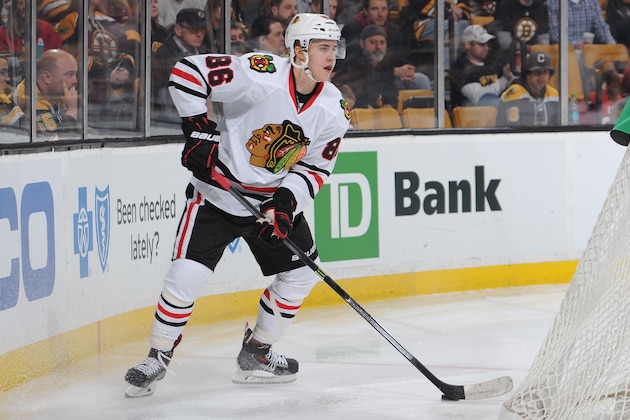 BOSTON, MA - MARCH 27: Teuvo Teravainen #86 of the Chicago Blackhawks skates against the Boston Bruins at the TD Garden on March 27, 2014 in Boston, Massachusetts. (Photo by Steve Babineau/NHLI via Getty Images) BOSTON, MA - MARCH 27: Teuvo Teravainen #86 of the Chicago Blackhawks skates against the Boston Bruins at the TD Garden on March 27, 2014 in Boston, Massachusetts. (Photo by Steve Babineau/NHLI via Getty Images)