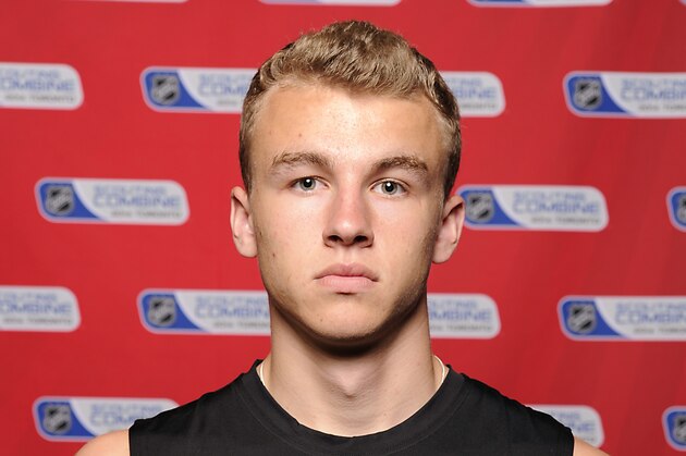 TORONTO, CANADA - MAY 29: Brandon Halverson poses for a head shot prior to testing at the NHL Combine May 29, 2014 at the Westin Bristol in Toronto, Ontario, Canada. (Photo by Graig Abel/NHLI via Getty Images)