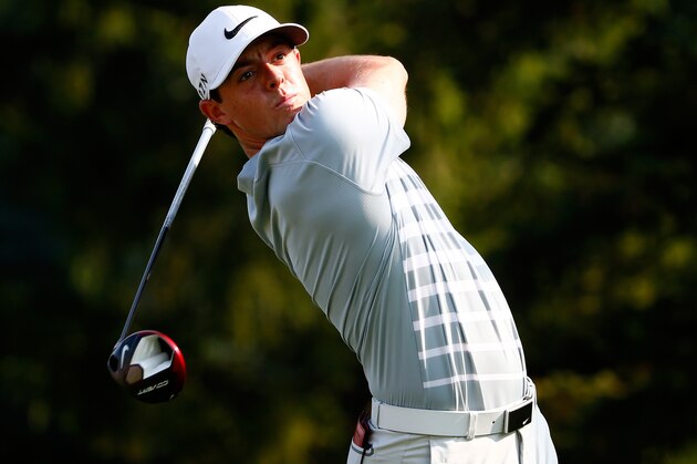 AKRON, OH - AUGUST 03:  Rory McIlroy of Northern Ireland hits off the 13th tee during the final round of the World Golf Championships-Bridgestone Invitational at Firestone Country Club South Course on August 3, 2014 in Akron, Ohio.  (Photo by Sam Greenwood/Getty Images)