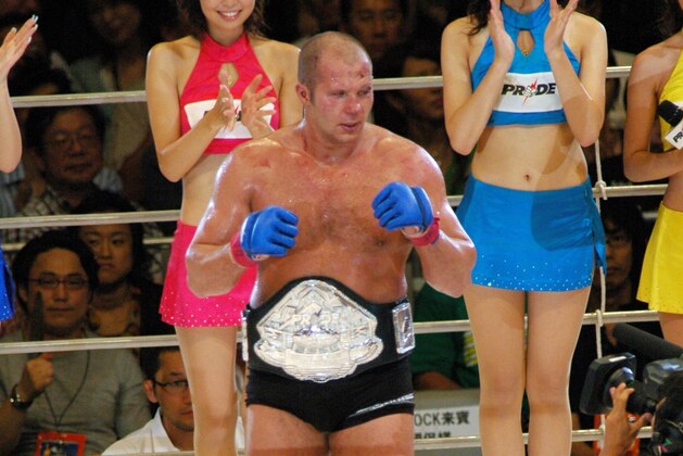 Emelianenko Fedor, the Winner of the PRIDE Heavy Weight Title Match (Photo by Tomokazu Tazawa/Getty Images)