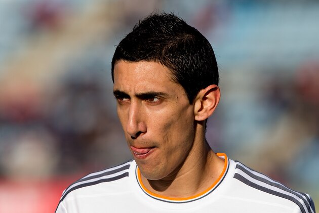 GETAFE, SPAIN - FEBRUARY 16: Angel Di Maria of Real Madrid CF bites his tounge during the La Liga match between Getafe CF and Real Madrid CF at Coliseum Alfonso Perez on February 16, 2014 in Getafe, Spain. (Photo by Gonzalo Arroyo Moreno/Getty Images) GETAFE, SPAIN - FEBRUARY 16: Angel Di Maria of Real Madrid CF bites his tounge during the La Liga match between Getafe CF and Real Madrid CF at Coliseum Alfonso Perez on February 16, 2014 in Getafe, Spain. (Photo by Gonzalo Arroyo Moreno/Getty Images)