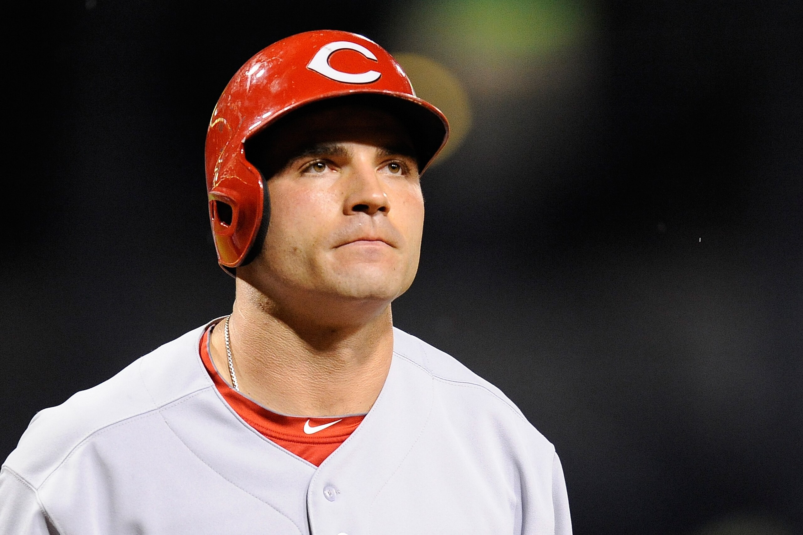 PITTSBURGH, PA - JUNE 18:  Joey Votto #19 of the Cincinnati Reds looks on during the game against the Pittsburgh Pirates on June 18, 2014 at PNC Park in Pittsburgh, Pennsylvania.  (Photo by Joe Sargent/Getty Images)