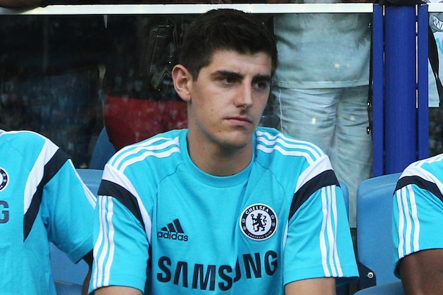 ARNHEM, NETHERLANDS - JULY 30:  (L-R)  Didier Drogba, Thibaut Courtois and John Obi Mikel of Chelsea watch from the stands prior to the pre season friendly match between Vitesse Arnhem and Chelsea at the Gelredome Stadium on July 30, 2014 in Arnhem, Netherlands.  (Photo by Dean Mouhtaropoulos/Getty Images)