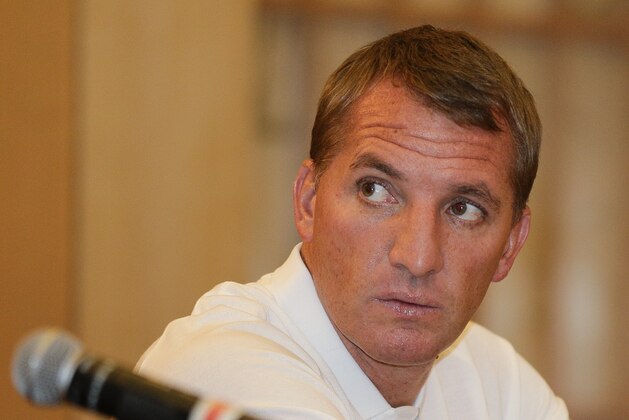 Liverpool Football Club manager Brendan Rodgers answers questions during a news conference, Tuesday, July 29, 2014, in New York. Liverpool will take on Manchester City Football Club at Yankee Stadium on Wednesday in the Guinness International Champions Cup. (AP Photo/Julie Jacobson)