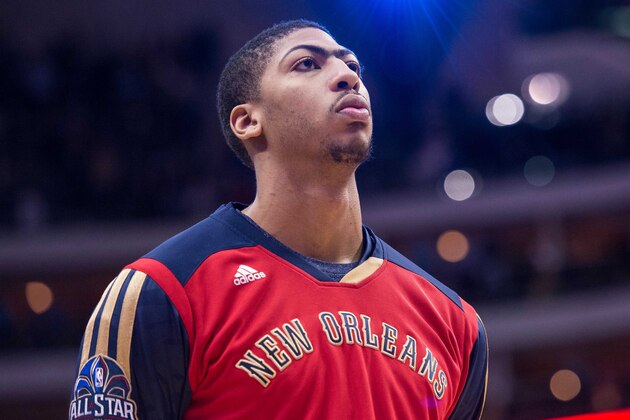 Jan 11, 2014; Dallas, TX, USA; New Orleans Pelicans power forward Anthony Davis (23) waits for play to begin against the Dallas Mavericks at the American Airlines Center. The Mavericks defeated the Pelicans 110-107. Mandatory Credit: Jerome Miron-USA TODAY Sports