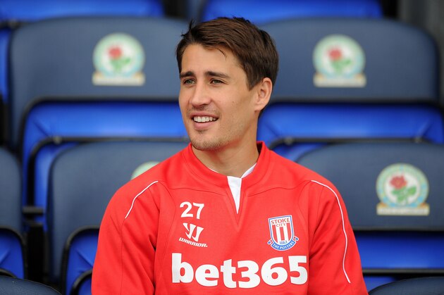 BLACKBURN, ENGLAND - AUGUST 03: Bojan Krkic of Stoke City looks on during the pre season friendly match between Blackburn Rovers and Stoke City at Ewood Park on August 03, 2014 in Blackburn, England. (Photo by Chris Brunskill/Getty Images)