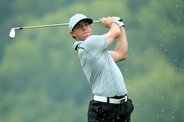 LOUISVILLE, KY - AUGUST 08: Rory McIlroy of Northern Ireland hits his tee shot on the eighth hole during the second round of the 96th PGA Championship at Valhalla Golf Club on August 8, 2014 in Louisville, Kentucky.  (Photo by Andrew Redington/Getty Images)