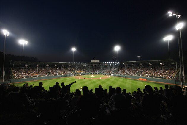 SOUTH WILLAMSPORT, PA - AUGUST 23:  General view of the Southwest team from San Antonio, Texas and the West team from Petaluma, California during the first inning of their Little League World Series game on August 23, 2012 in South Willamsport, Pennsylvania.  (Photo by Rob Carr/Getty Images)