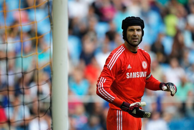 ARNHEM, NETHERLANDS - JULY 30:  Goalkeeper, Petr Cech of Chelsea looks on during the pre season friendly match between Vitesse Arnhem and Chelsea at the Gelredome Stadium on July 30, 2014 in Arnhem, Netherlands.  (Photo by Dean Mouhtaropoulos/Getty Images)