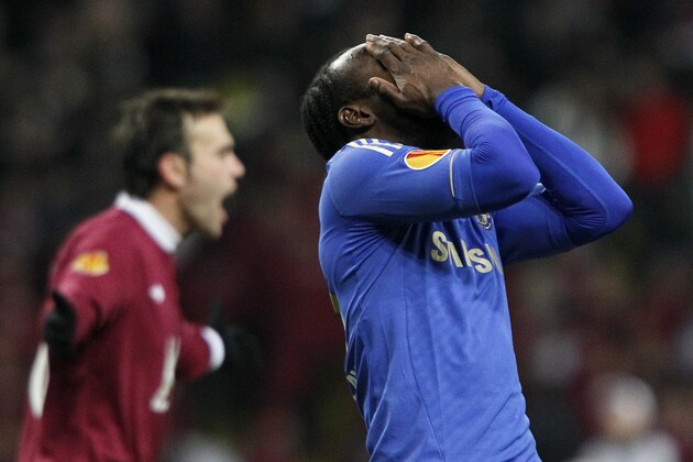 MOSCOW, RUSSIA - APRIL 11:  Victor Moses of Chelsea FC reacts during the UEFA Europa League quarter final second leg match between FC Rubin Kazan and Chelsea FC at the Luzhniki Stadium on April 11, 2013 in Moscow, Russia.  (Photo by Dmitry Korotayev/Epsilon/Getty Images)