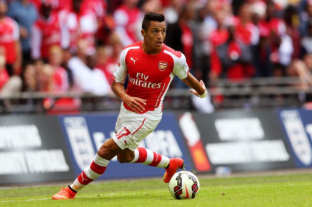 LONDON, ENGLAND - AUGUST 10: Alexis Sanchez of Arsenal in action during the FA Community Shield match between Manchester City and Arsenal at Wembley Stadium on August 10, 2014 in London, England. (Photo by Clive Mason/Getty Images) LONDON, ENGLAND - AUGUST 10: Alexis Sanchez of Arsenal in action during the FA Community Shield match between Manchester City and Arsenal at Wembley Stadium on August 10, 2014 in London, England. (Photo by Clive Mason/Getty Images)