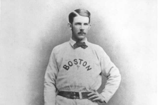 Albert Goodwill Spalding, standing six feet tall, of the Boston Red Stockings is shown in this undated photo.  Spalding pitched for the Red Stockings from 1871-1875.  (AP Photo)