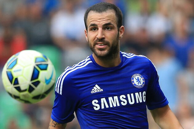 LJUBLJANA, SLOVENIA - JULY 27: Cesc Fabregas of Chelsea in action during the Pre Season Friendly  match between FC Olimpija Ljubljana and Chelsea at Stozice stadium in Ljubljana, Slovenia on Sunday, July 27, 2014. (Photo by Srdjan Stevanovic/Getty Images)