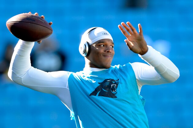CHARLOTTE, NC - JANUARY 12:  Cam Newton #1 of the Carolina Panthers warms up prior to the NFC Divisional Playoff Game against the San Francisco 49ers at Bank of America Stadium on January 12, 2014 in Charlotte, North Carolina.  (Photo by Grant Halverson/Getty Images)