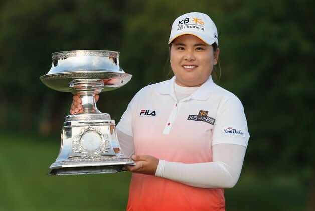 PITTSFORD, NY - JUNE 09:  Inbee Park of South Korea poses with the trophy after winning the Wegmans LPGA Championship at Locust Hill Country Club on June 9, 2013 in Pittsford, New York  (Photo by Scott Halleran/Getty Images)