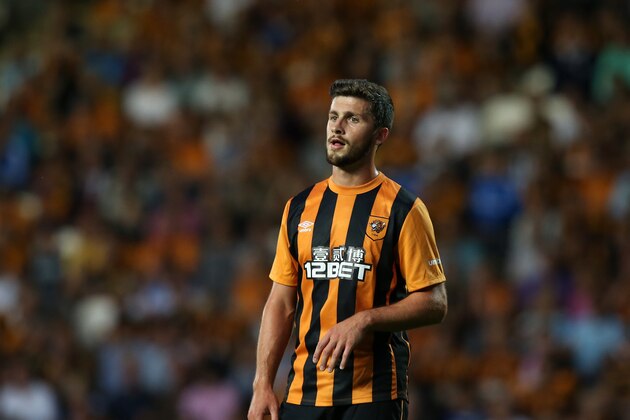 HULL, ENGLAND - AUGUST 07: Shane Long of Hull City looks on during the UEFA Europa League third qualifying round: second leg match between Hull City and AS Trencin on August 7, 2014 in Hull, United Kingdom.  (Photo by Jan Kruger/Getty Images)