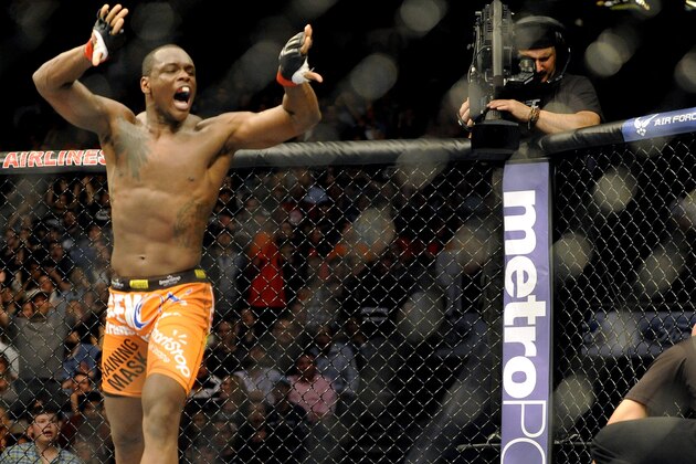 Ovince St. Preux celebrates his submission win over Nikita Krylov during a UFC 171 mixed martial arts light heavyweight bout, Saturday, March 15, 2014, in Dallas. (AP Photo/Matt Strasen) Ovince St. Preux celebrates his submission win over Nikita Krylov during a UFC 171 mixed martial arts light heavyweight bout, Saturday, March 15, 2014, in Dallas. (AP Photo/Matt Strasen)