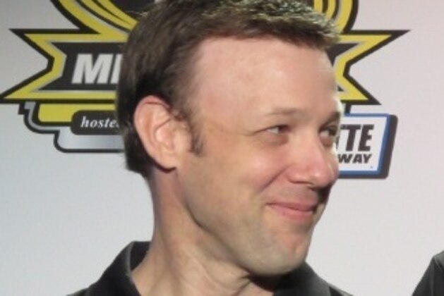 Matt Kenseth smiles as he takes a media question in Charlotte.