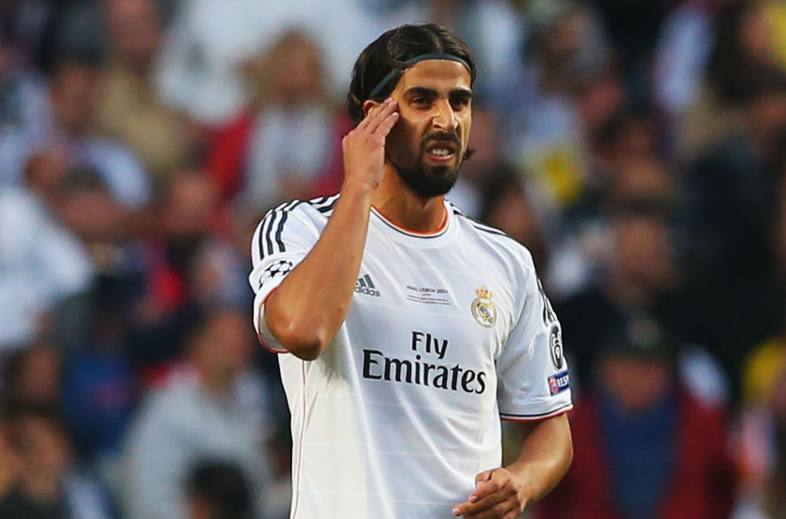 LISBON, PORTUGAL - MAY 24:  Sami Khedira of Real Madrid looks on during the UEFA Champions League Final between Real Madrid and Atletico de Madrid at Estadio da Luz on May 24, 2014 in Lisbon, Portugal.  (Photo by Alex Livesey/Getty Images)