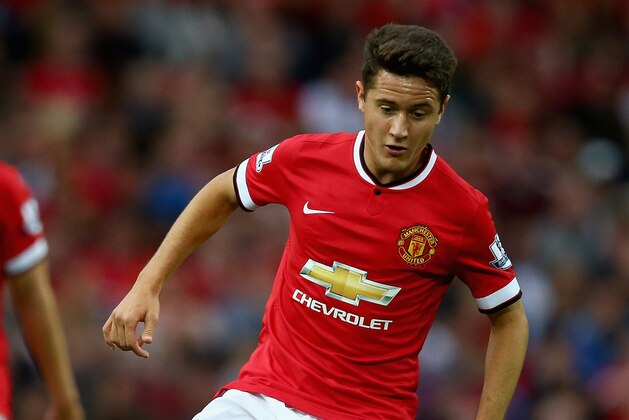 MANCHESTER, ENGLAND - AUGUST 12: Ander Herrera of Manchester United in action during the Pre Season Friendly match between Manchester United and Valencia at Old Trafford on August 12, 2014 in Manchester, England.  (Photo by Clive Brunskill/Getty Images)