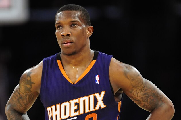 Phoenix Suns guard Eric Bledsoe in the first half of an NBA basketball game against the Los Angeles Lakers, Sunday, March 30, 2014, in Los Angeles.(AP Photo/Gus Ruelas)