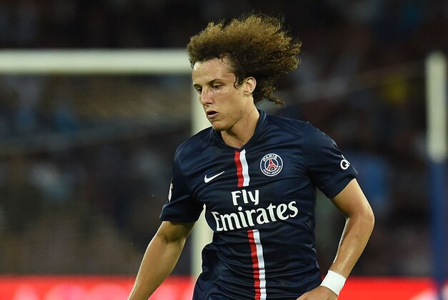 NAPLES, ITALY - AUGUST 11:  David Luiz of Paris Saint Germain  in action during the pre-season friendly match between SSC Napoli and Paris Saint-Germain FC at Stadio San Paolo on August 11, 2014 in Naples, Italy.  (Photo by Giuseppe Bellini/Getty Images)