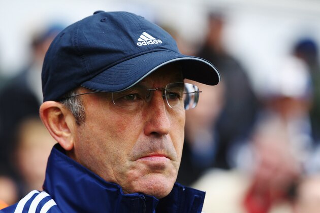 LONDON, ENGLAND - MAY 06:  Tony Pullis the Stoke City manager is seen before the Barclays Premier League match between Queens Park Rangers and Stoke City at Loftus Road on May 6, 2012 in London, England.  (Photo by Julian Finney/Getty Images)