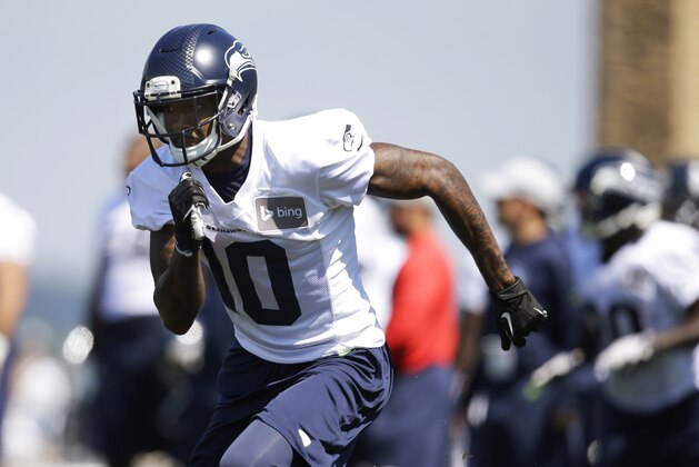 Seattle Seahawks wide receiver Paul Richardson runs a route during a session of NFL football training camp, Tuesday, Aug. 5, 2014, in Renton, Wash. (AP Photo/Ted S. Warren) Seattle Seahawks wide receiver Paul Richardson runs a route during a session of NFL football training camp, Tuesday, Aug. 5, 2014, in Renton, Wash. (AP Photo/Ted S. Warren)