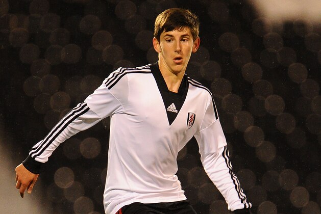 LONDON, ENGLAND - APRIL 07: Emerson Hyndman of Fulham U18 in action during the FA Youth Cup Semi Final second leg match at Craven Cottage on April 7, 2014 in London, England. (Photo by Tom Dulat/Getty Images)