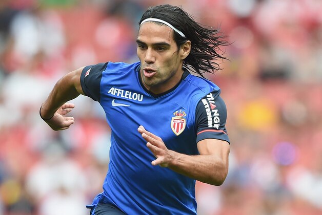 LONDON, ENGLAND - AUGUST 02: Falcao of Monaco in action during the Emirates Cup match between Valencia and AS Monaco at the Emirates Stadium on August 2, 2014 in London, England.  (Photo by Michael Regan/Getty Images)