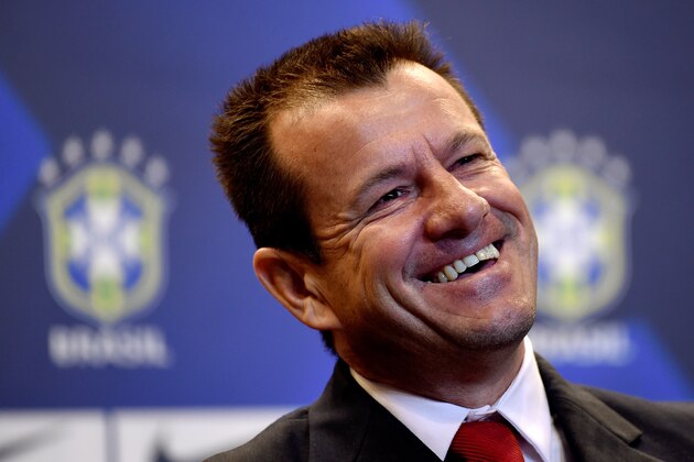 RIO DE JANEIRO, BRAZIL - JULY 22: Carlos Dunga is introduced as the new coach of the Brazilian national football team during a press conference at the Brazilian Football Confederation - CBF headquarters on July 22, 2014 in Rio de Janeiro, Brazil. (Photo by Buda Mendes/Getty Images)