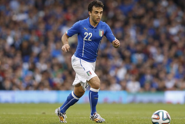 Italy's Giuseppe Rossi plays against Republic of Ireland during their international friendly soccer match at Craven Cottage, London, Saturday, May 31, 2014. (AP Photo/Sang Tan)